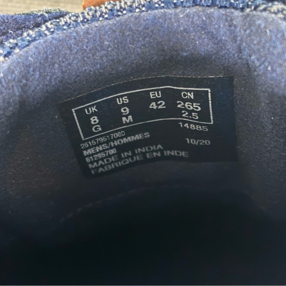 Clarks Bradley Lane Knit Oxford Dress Shoe-Navy Blue-Men Size 9 - Picture 10 of 11